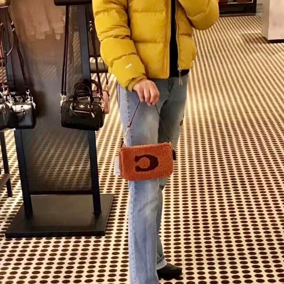 Coach Notila 19 In Shearling With Coach Motif - Picture 4 of 11